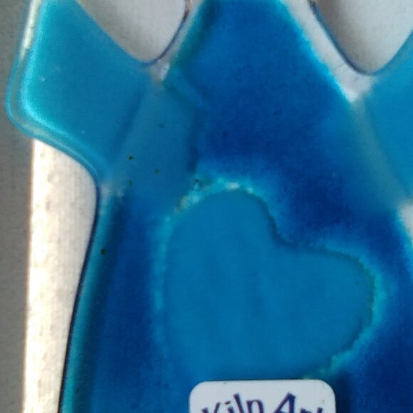 Kiln Art Fused Glass Handcrafted Piece - Picture 3 of 9